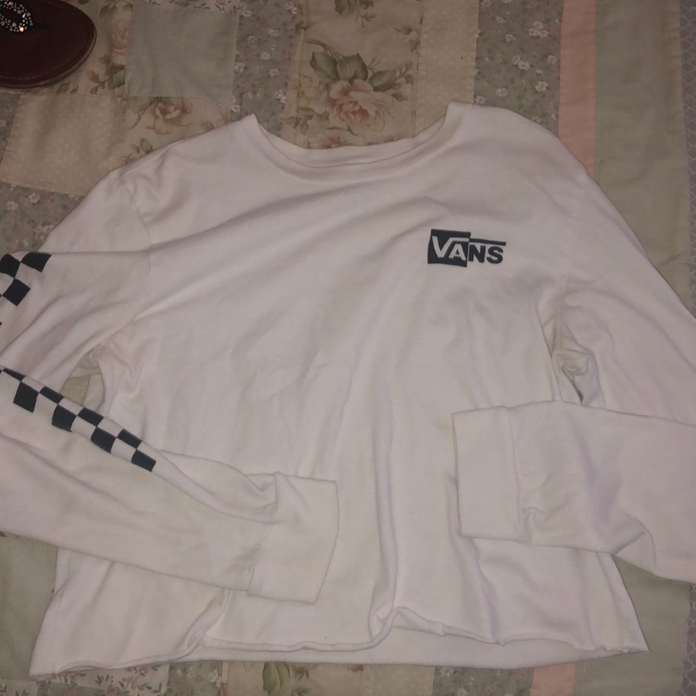 cropped vans long sleeve shirt